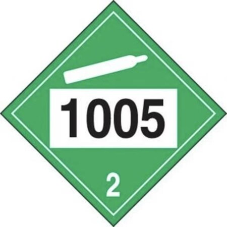Accuform 4DIGIT DOT PLACARD HAZARD CLASS 2 MPL721VS50 MPL721VS50
